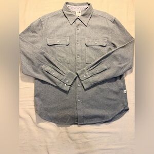 North Face Sz L Button Up Long Sleeve Two Pocket From Gray NWOT Thick